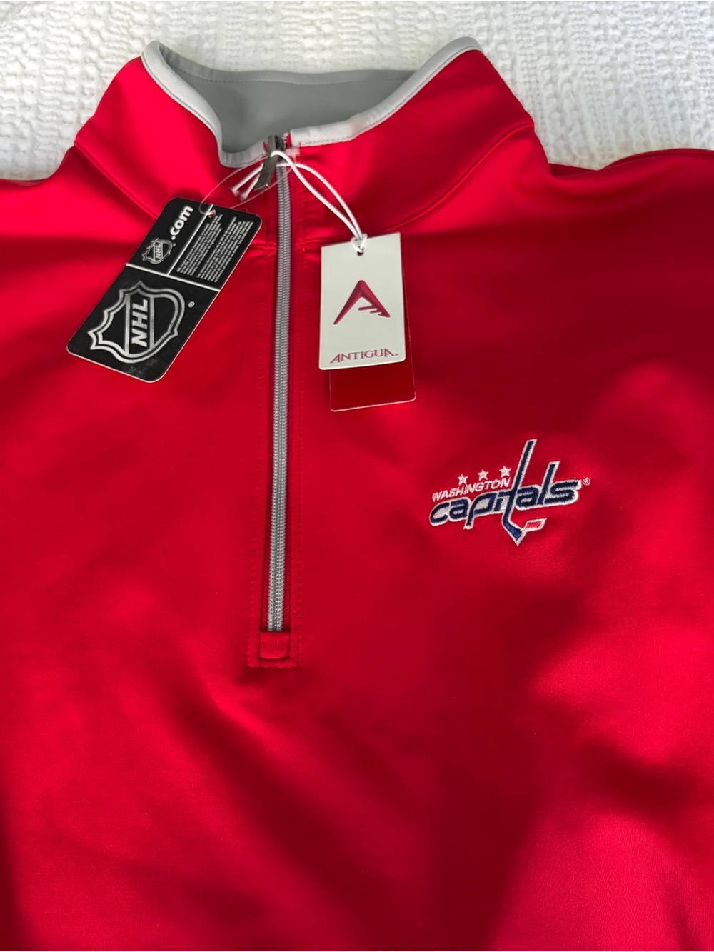 Antigua Red Washington Capitals Quarter-Zip Pullover